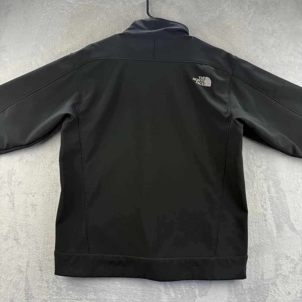 North Face Apex Jacket Mens Medium Black Softshell Full Zip Outdoors Windbreaker